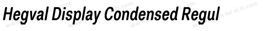 Hegval Display Condensed Regular字体转换